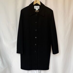 Chadwick's Women's Single Breasted 100% Wool Coat Pockets Size 14 EUC